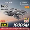 Nuovo Mini Drone Aereo RC V66 8K Professionale Grandangolare HD Fotocamera Pieghevole Evitamento Ostacoli Elicottero Quacottero ad Altitudine Fissa Giocattolo per Bambini
