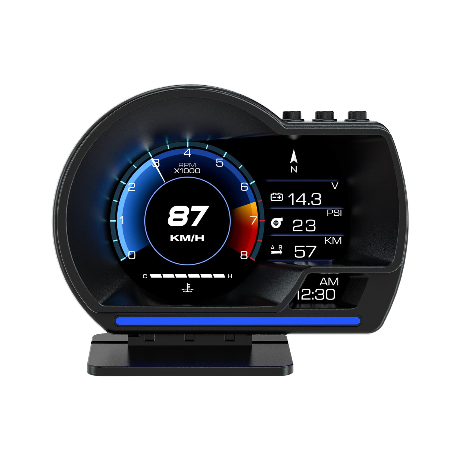 

wiiyii HUD head up display AP-6 is suitable for all cars, OBD+GPS mode with fault diagnosis, acceleration test, brake test