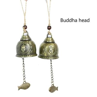 Ornamento a campana in lega Feng Shui (Budda) Ciondolo a campana, decorazione per auto, antifurto, porta