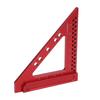 Carpenter Square Aluminum Alloy Triangle Hole Scribing Ruler for Classroom Workshop Office Woodworki