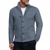 Men's Solid-Color Slim-Fit Thickened Cable-Knit New Cardigan Coat
