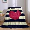 Heart Stripe Flannel Blanket Warm Soft Halloween Christmas Couch Warm Cozy Decorative Decor Gift for All Season