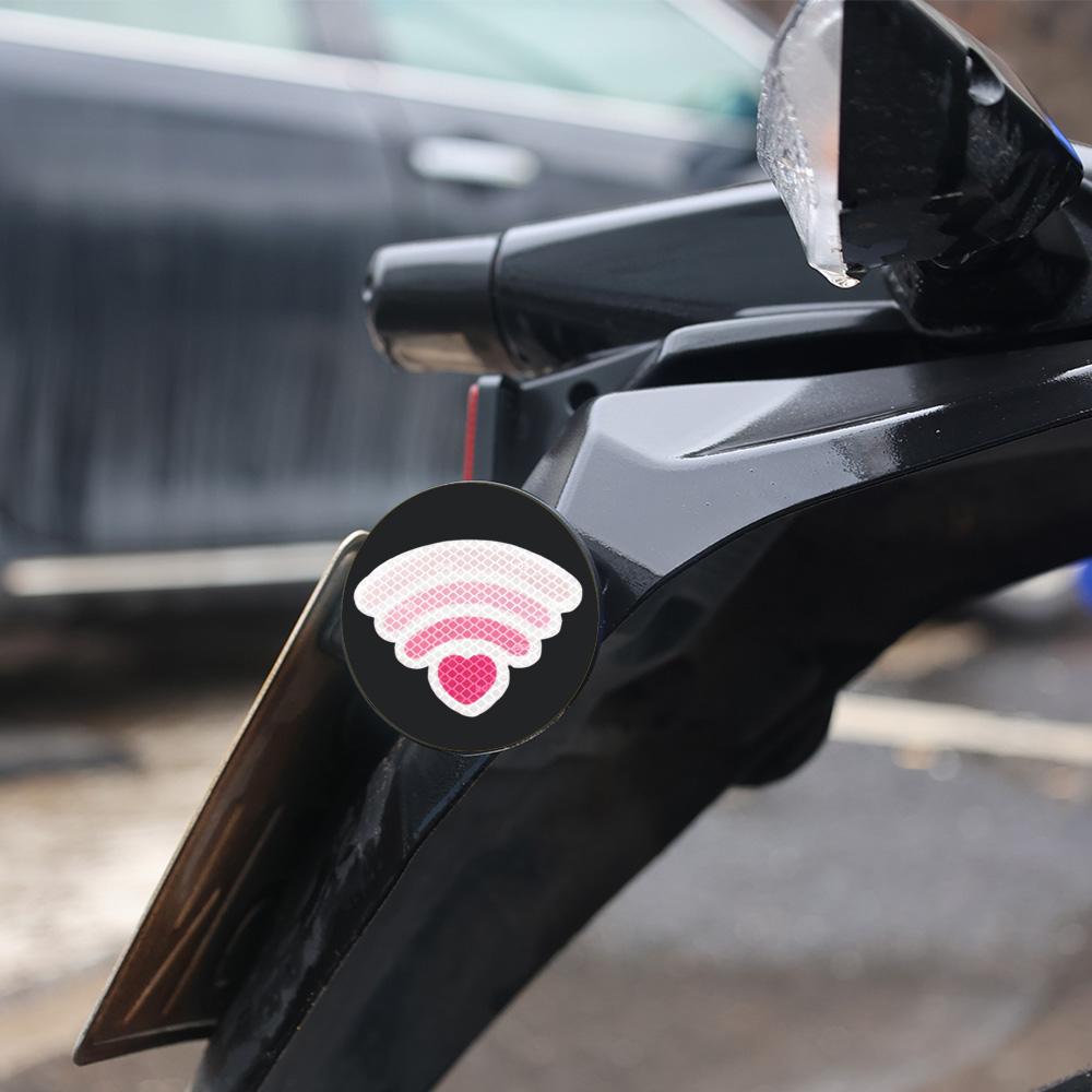 3 Stück Autoaufkleber Dekoration Drahtlose Liebe Emission Reflektierender Aufkleber Elektrische Karosserie Kratzschutzaufkleber Helm Kollisionsaufkleber