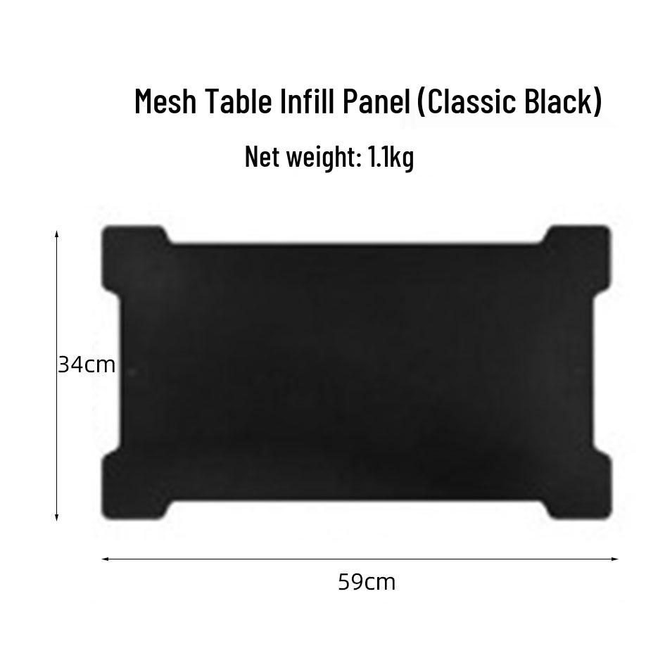 Klapptisch aus Eisendrahtgeflecht mit Stahlplatte & Holzplatte