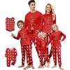 Print Cute Family Set Pajamas, Home Clothes, Family Set Long Sleeve Top Pants Set