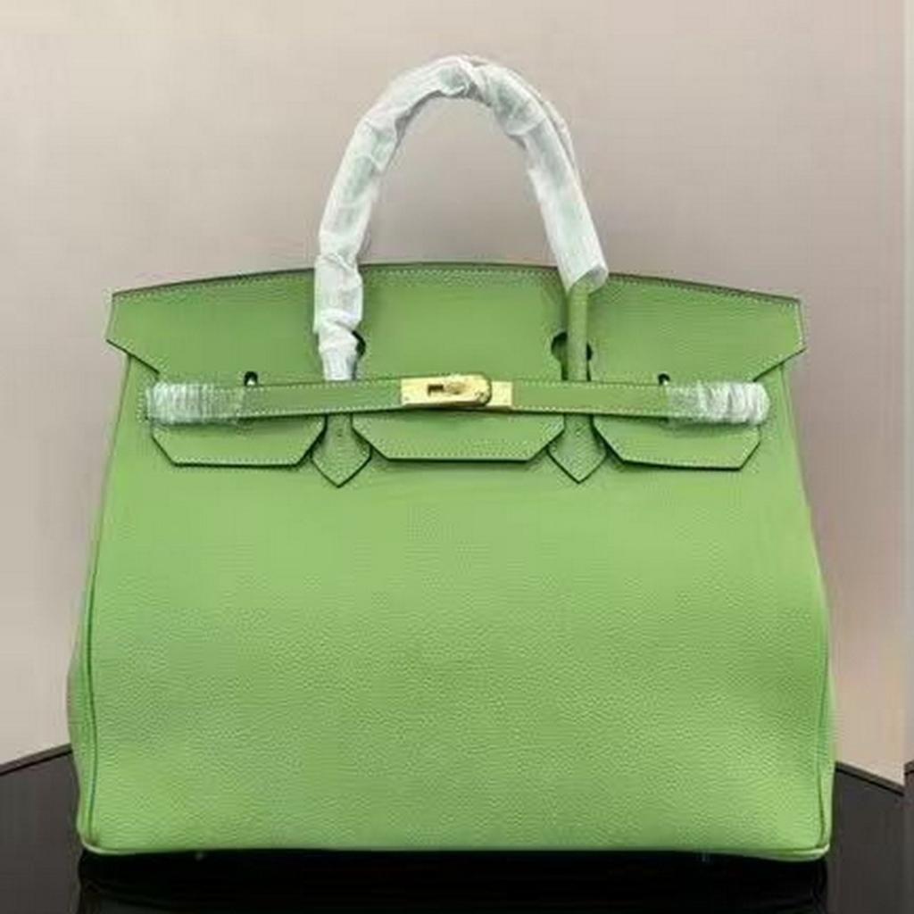 ML2026 Nueva Piel de Vaca de Capa Superior Bolso Platino de 40 cm Bolso Grande Bolso de Mano Bolso de Cuero Genuino para Mujer
