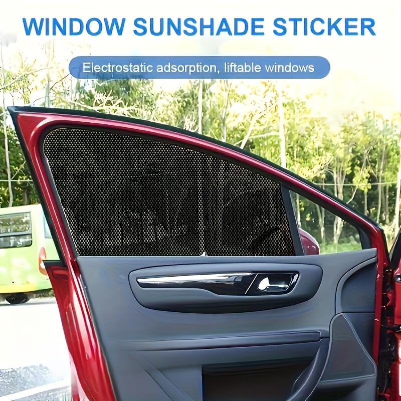4Pcs Car Sunshade Set, Black Mesh Stickers, Static Cling Side Window Shades, Sun Protection Film