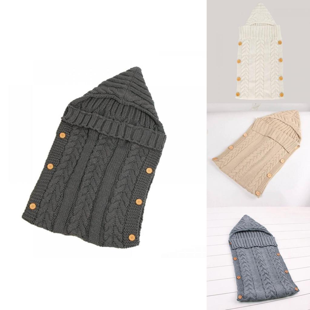 Premium Quality Newborn Sleeping Bag Baby Infants Knit Crochet Swaddle Wrap