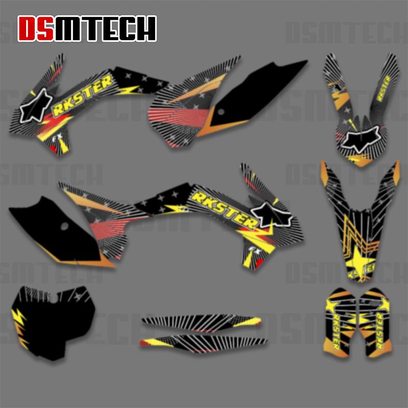 DSMTECH Full Graphics Decals Stickers kits For KTM EXC EXCF XCW 2014- 2016 125-200 250 300 350 450-500 SX SXF 2013-2015