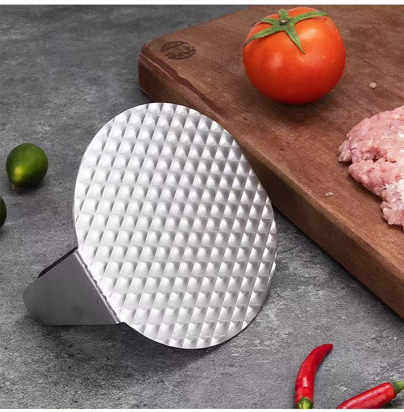 Stainless Steel Meat Patty Presser - Manual Hamburger Press & Scaled Kitchen Tool