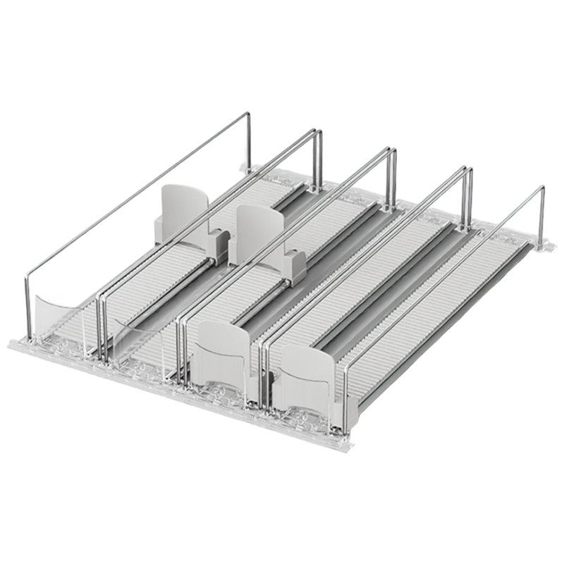 

Kitchen Storage Boxes Automatic Beverage Pusher For Fridge Transparents Drinking Sliding Container Shelf Glide 4Pcs