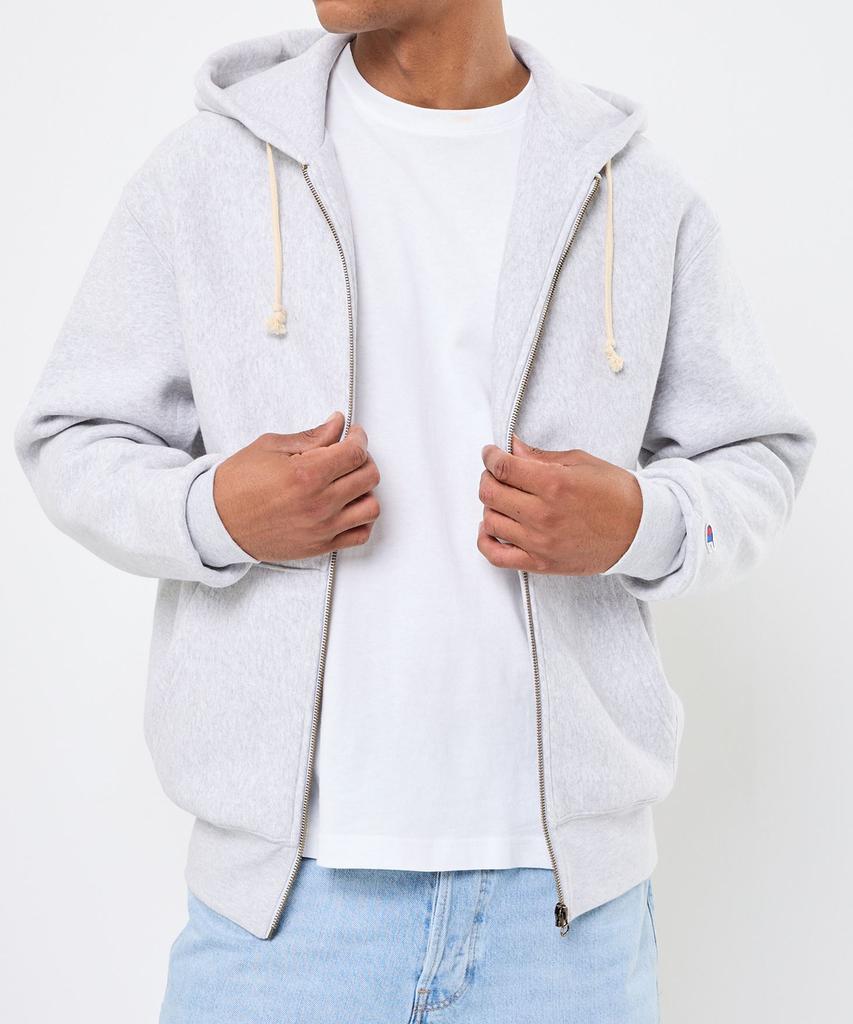 Champion Reverse Weave Loose Fit Fleece Zip-Up Hoodie Light Grey