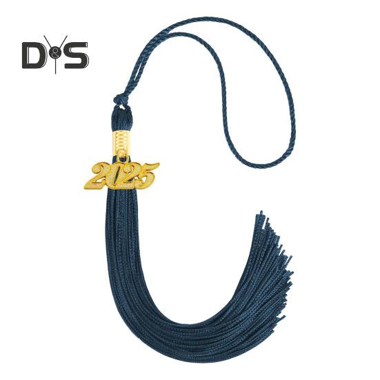 

Выпускная кисточка 2025 года 9-дюймовая кисточка с подвеской 2025 года Стандартная кисточка Памятный подарок для выпускных церемоний Фотографии темно-синий