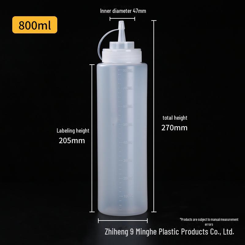 240ml PE Quetsch-Saucenflasche mit Skala für Ketchup & Salat