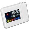 Weather Station Clock Temperature Humidity LCD Color Display LED Backlight Snooze Function Projection Alarm Clock White
