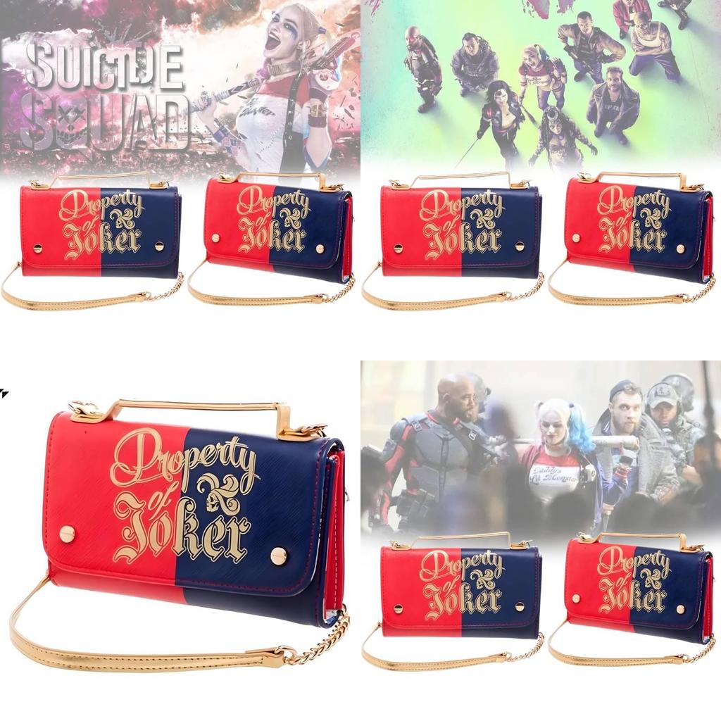 Suicide Squad Umhängetasche aus PU-Leder mit Metallkette für Damen Reiseaccessoires