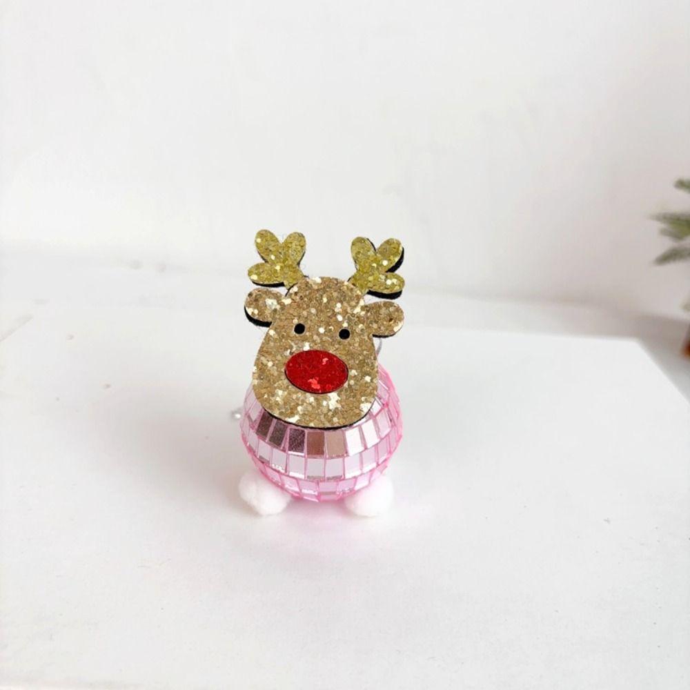 Nerozbitné vánoční zrcadlo přívěsek jelen roztomilá závěsná dekorace na vánoční stromek sváteční dekorace