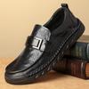New Shoes for Men Genuine Leather Casual Shoes British Style Fashion Loafers Summer Micropores Leather Sandals