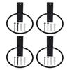 4 Piece Set of Wall Mounted Plant Holder Rings with Installation Nails