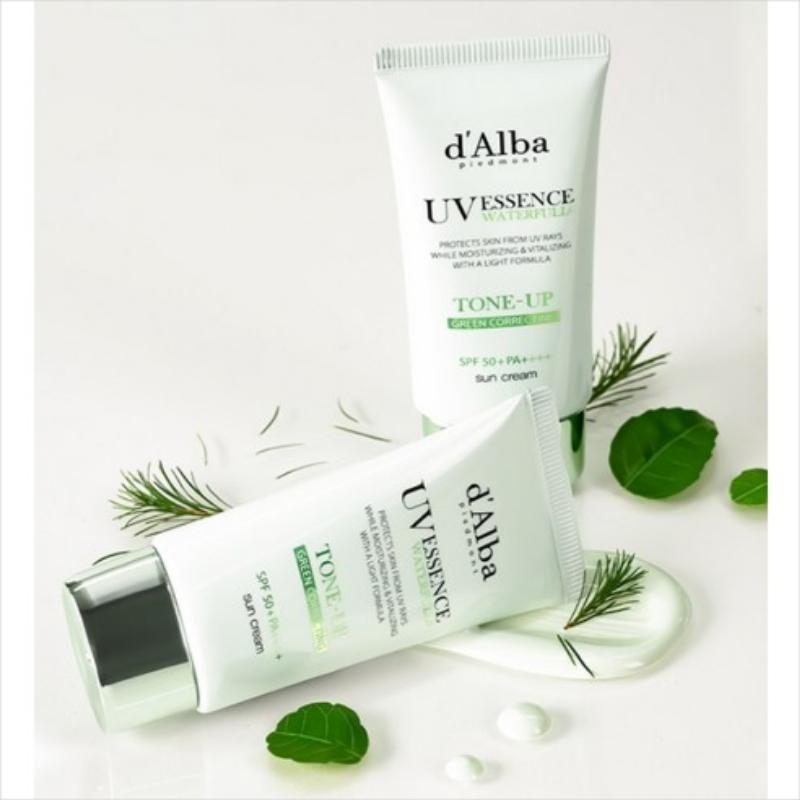 d'Alba Waterfull UV Essence Tone Up Sun Cream Green Correcting SPF 50+ PA++++ 50ml