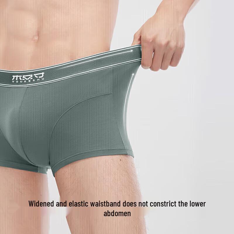 YOUKESHU Men's 50-Count Cotton Anti-Bacterial Boxer Briefs Multi-Pack