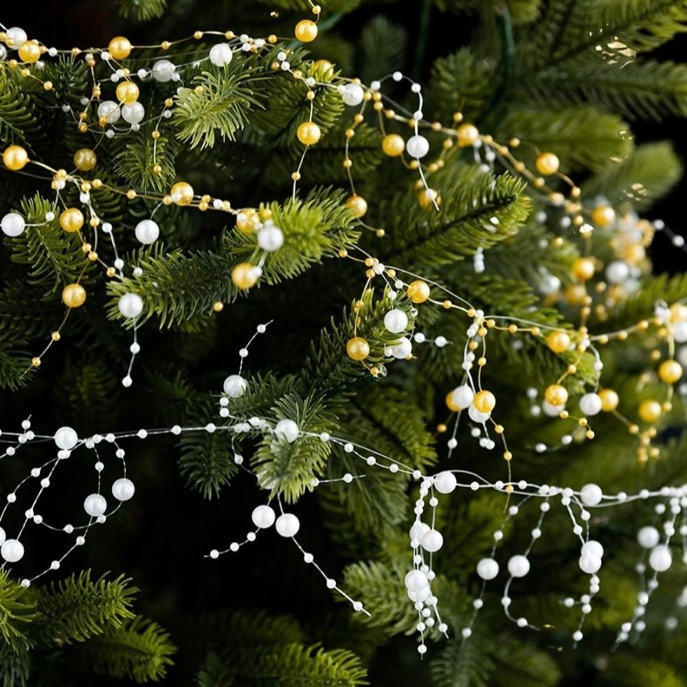 Glitter Fishing Line Pearls Chain White Gold Branch Garland Crystal Curtain  Party Favors