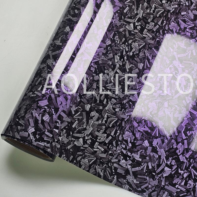

High Glossy Black Gold Silver Red Forged Carbon Fiber Motorcycle Sticker Motorcycle Adhesive Vinyl Car Wrap Car Film Covering 30cmX50cm фіолетовий