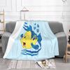 Flounder Fashion Soft Warm Flannel Blanket Flounder From The Little Mermaid Ariel