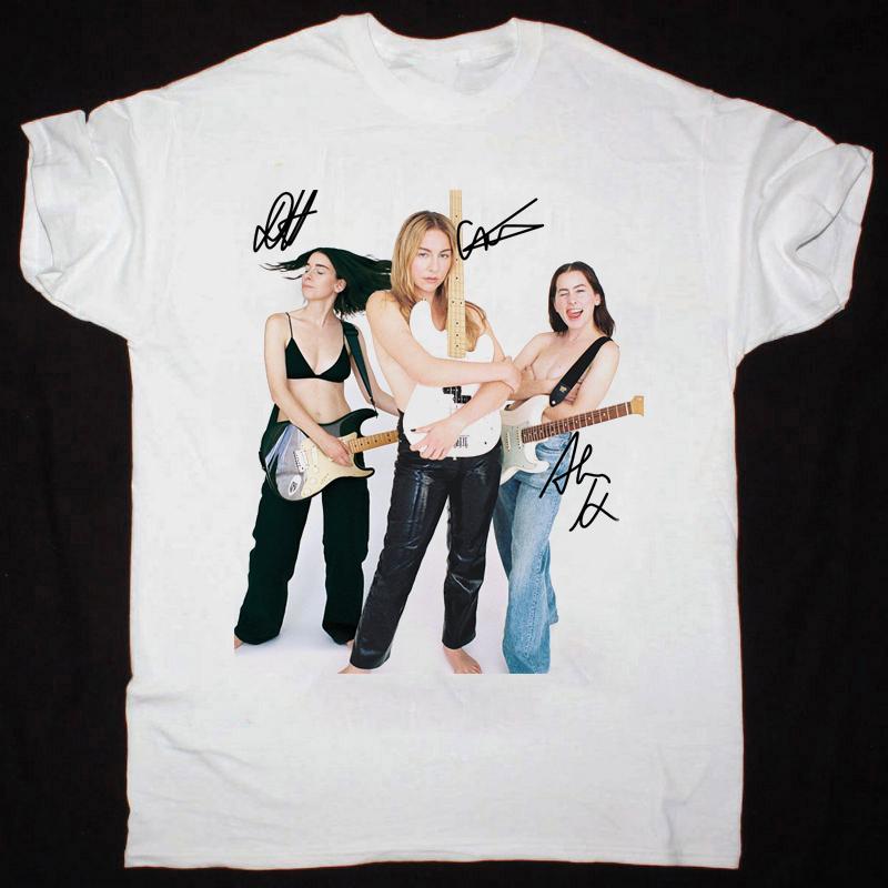 New Signature Haim Girl Band White Size S5xl Gift For Fan Shirt S