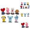 BTS BT21 7-teiliges Set Babyphone-Figuren, Ornamente, Tortenaufsatz, Spielzeug, Geschenk