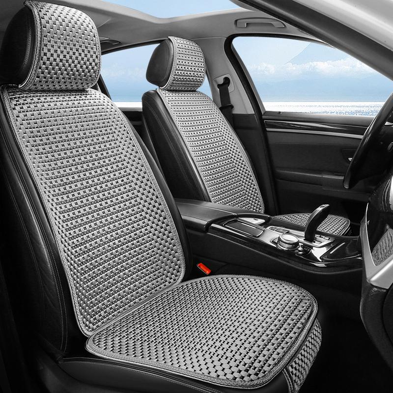 Summer Ice Silk Car Seat Cushion – Breathable & Cooling with Woven Design, Fits Most Vehicles. A Must-Have for Hot Weather!