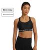 Under Armour HeatGear Soft Comfortable Letter Print Sports Bra Women underwear Black 1387231-001