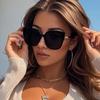 Big Square Sunglasses Women Men Vintage Fashion Female Male Mirror Clear Designer Eyewear Sexy Brand Black Sun Glasses