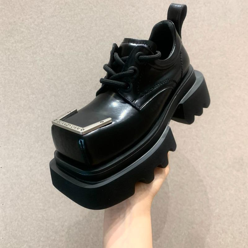 Fashion Non-Slip Fashion Women's Leather Lace-Heeled Shoes 2025