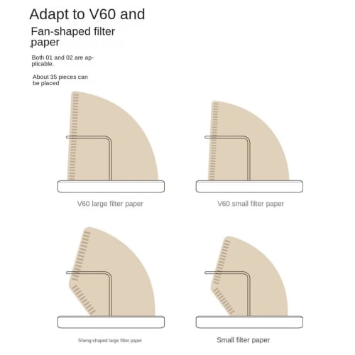 NOELAMOUR Wooden Coffee Filter Holder, Coffee Paper Stand, Disposable Coffee Filters (Walnut Wood)