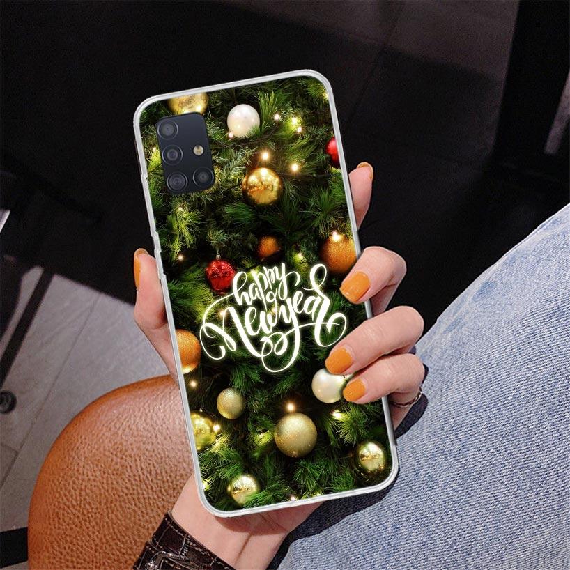 Merry Christmas Tree Snow Phone Case For Samsung Galaxy A52 A32 A22 A12 A51 A31 A50S A30S A20S A10S Note 20 Ultra 10 Plus S10 A7