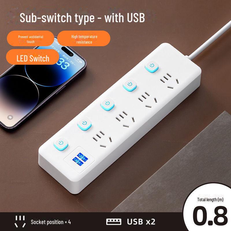 Bandă de alimentare inteligentă Xiaomi cu USB, extensie multifuncțională, priză pentru comutator pentru biroul de acasă