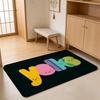 Cartoon Style C-Cute Symbol Floor Mat Absorbent Floor Mat Non-Slip Entrance Rug for Bathrooms Restrooms and Toilets