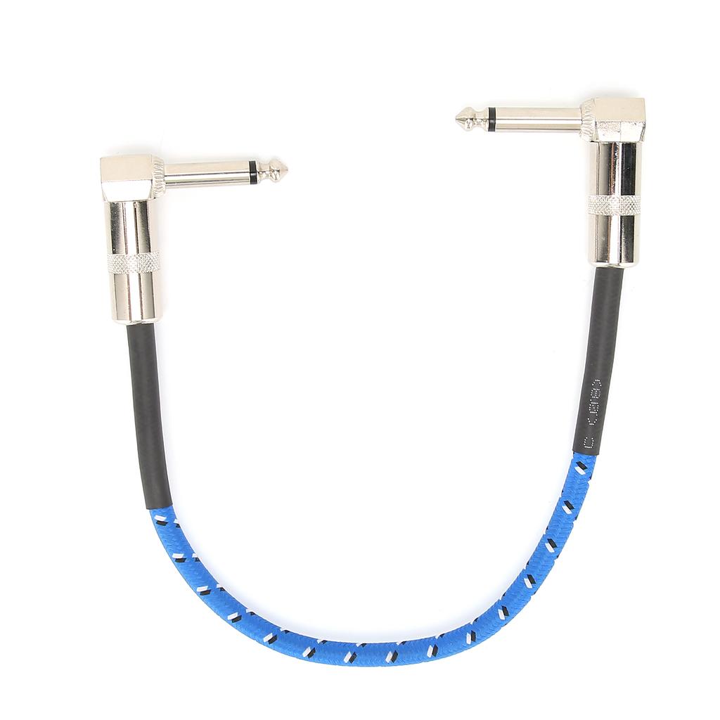 6.35mm Electric Guitar Effect Cable with Double 90 Degrees  Elbow Guitar Effector Wire SupplyBlue