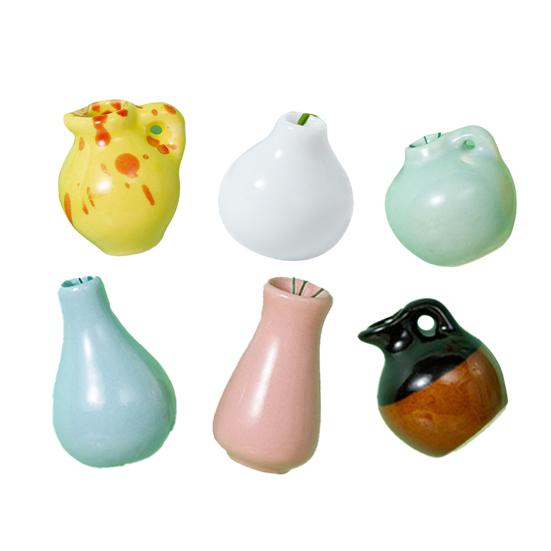 4/5/6/8/9/10/12/14Pcs/Set 3D Flower Vase Fridge Magnet Home Office Kitchen Locker Refrigerator Mini Ceramic Vase Magnetic Decoration Ornament