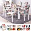 Floral Chair Cover Spandex Elastic Chair Slipcover Seat Case Stretch Chair Covers For Dining Room Kitchen Wedding El Banquet
