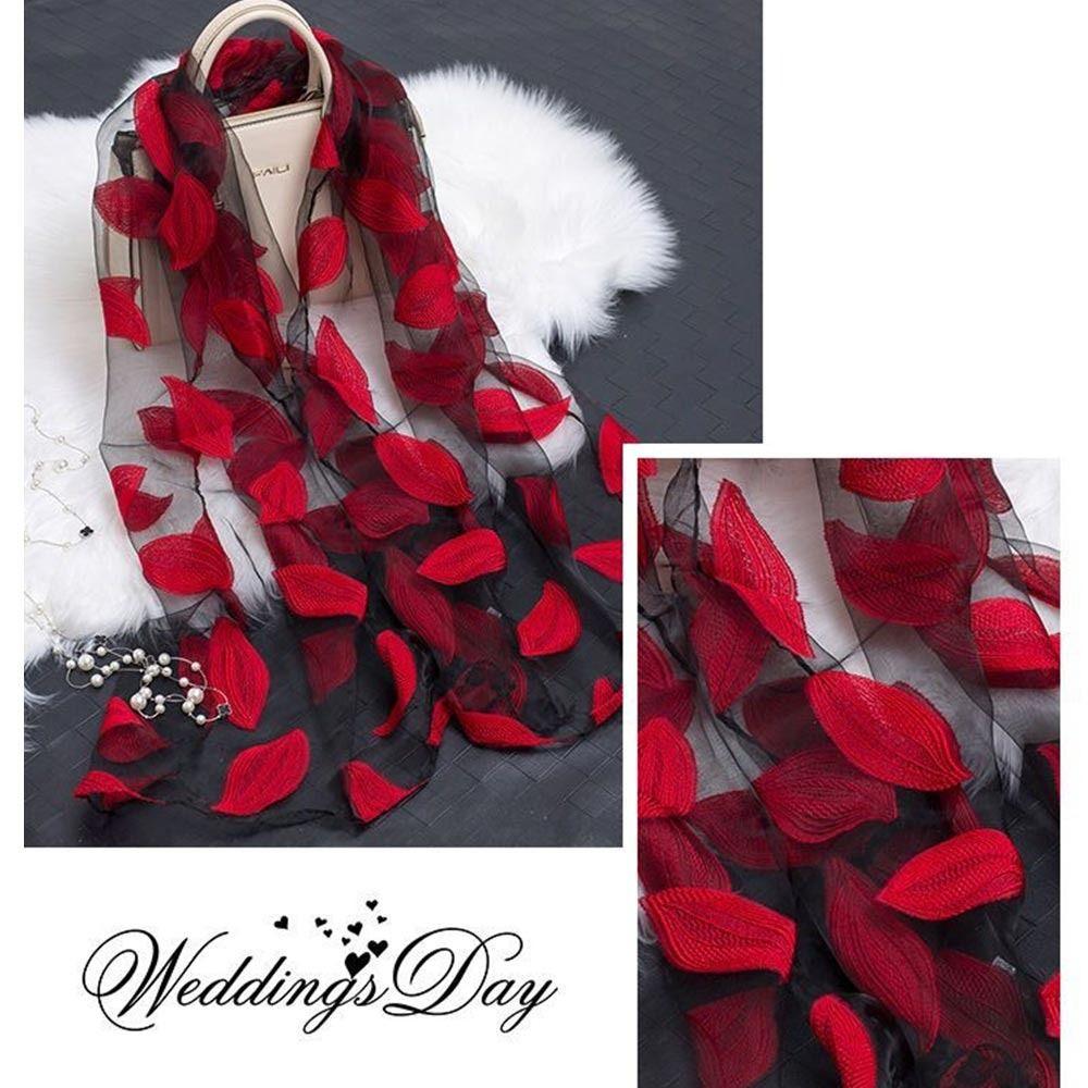 Weiche Schals Organza Gaze Durchsichtiger Wickel Sommer Seidenschal Damen