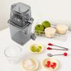 Hand Crank Ice Crusher, Manual Hand Crank Operated Breaker, Portable Chopper Transparent Stainless Steel Breaker Making Drinks Machine for Fast