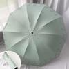 Ten-Bone Large Double Umbrella Small Fresh Sun Umbrella Vinyl Sun Protective Sun Shade Rain Dual-Use Triple Folding Umbrella Female Manual