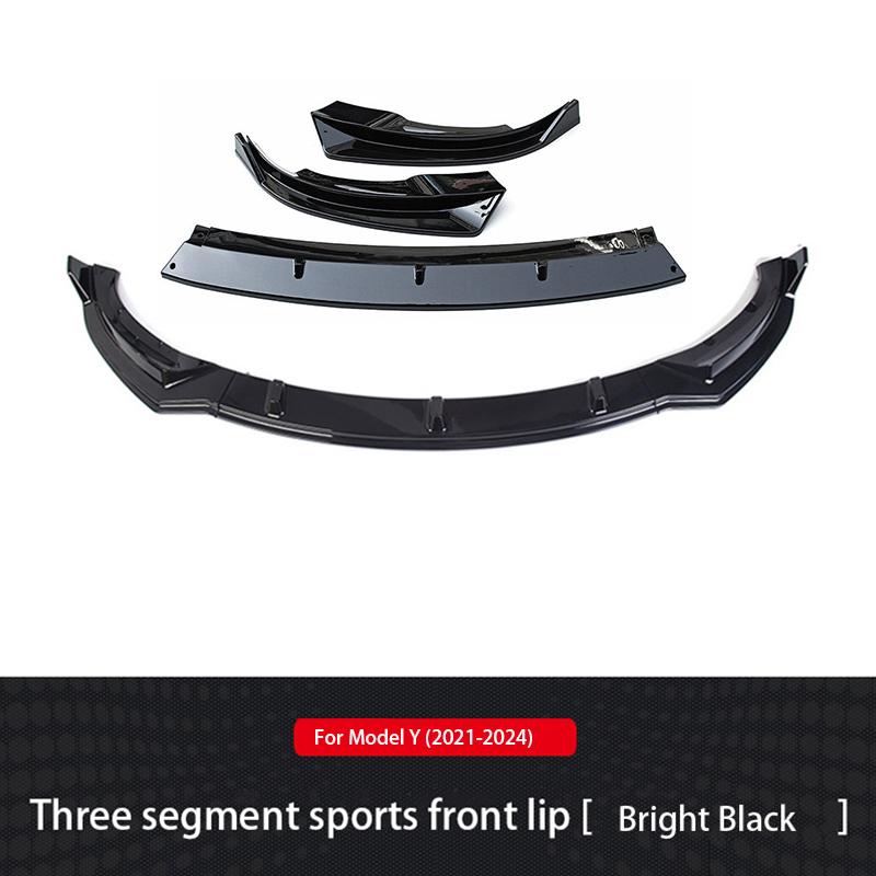 Front Bumper Lip Chin Diffuser Body Kit Spoiler Deflector Tuning Accessories For Tesla Model 3 2017-2023 Model Y 2021-2024