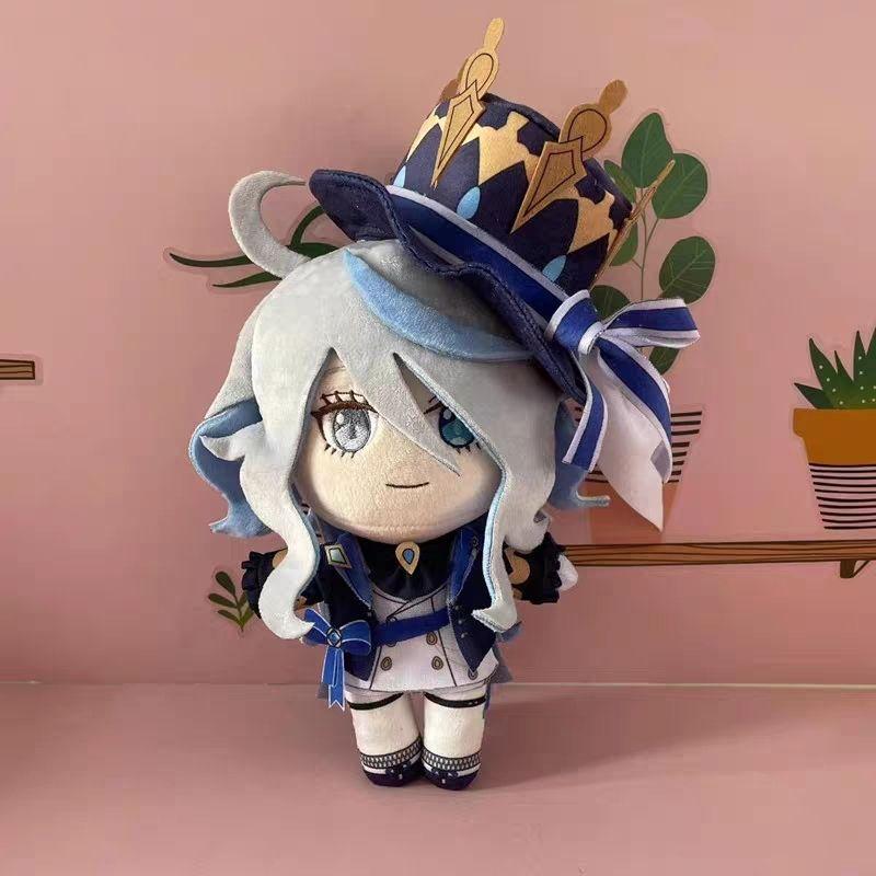 Hot Toys Plush Toy Brown/Red Genshin Impact Fontaine Plush Doll Furina Navia Clorinde Neuvillette Lynette Kaveh Wriothesley Soft Stuffed Toy Anime Collectible Gift For Game Fans