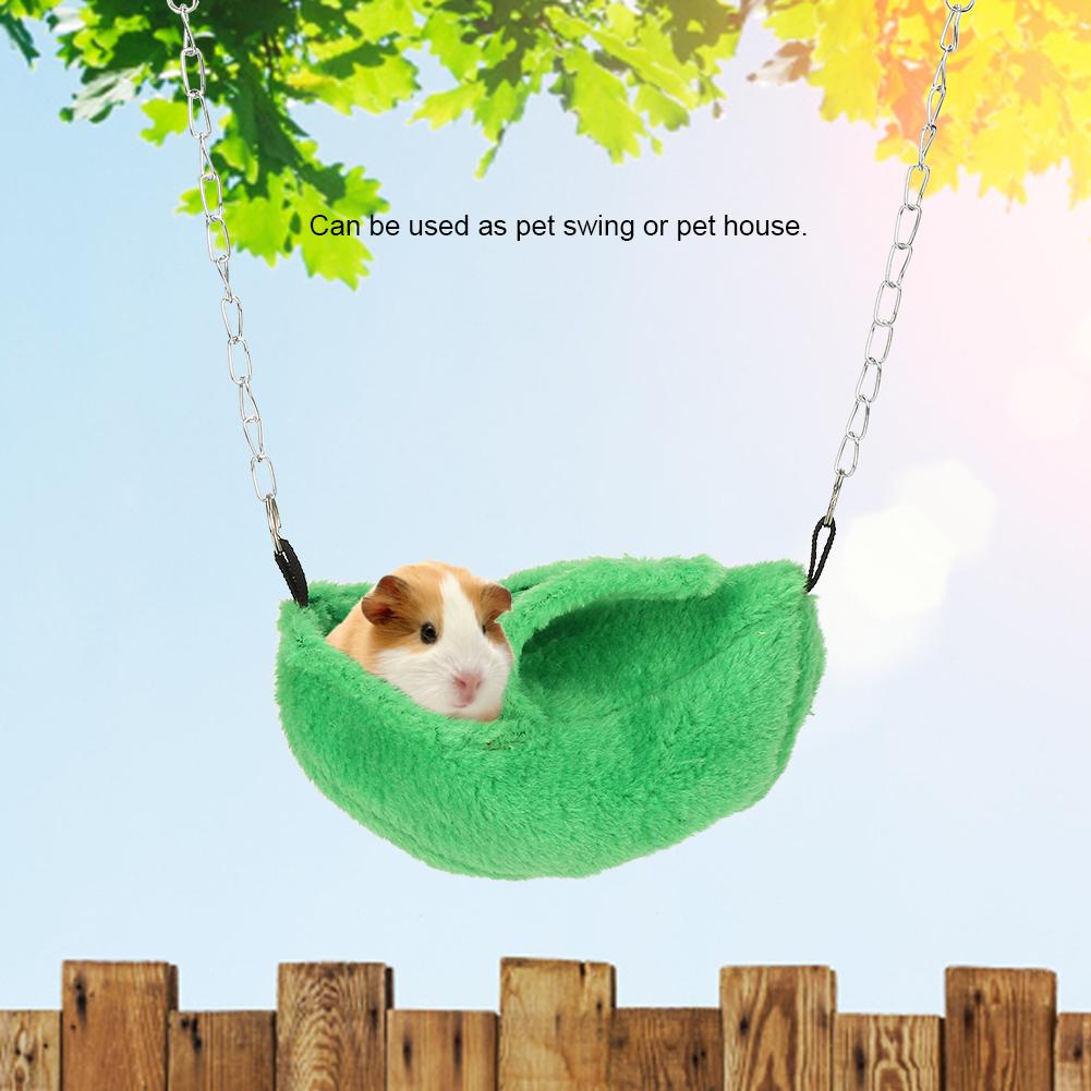 Small Warm Plush Banana shaped Pet House for Hamster Hammock Bed(Yellow)