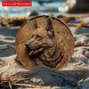 2D Flat 20*20cm1pc German Shepherd Wooden Wall Art Decor, Weather-Resistant Outdoor Indoor Sign, Lifelike Dog Design Decor, Pre-Drilled for Easy
