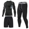 Mens Quick-Dry Athletic Compression Set Gym Basketball Yoga Running Fall Winter