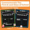 First Day of School Sign Board with Liquid Chalk Markers - 14”x11” Double-Sided & Reble - My First and Last Day - Back to School Supplies Board